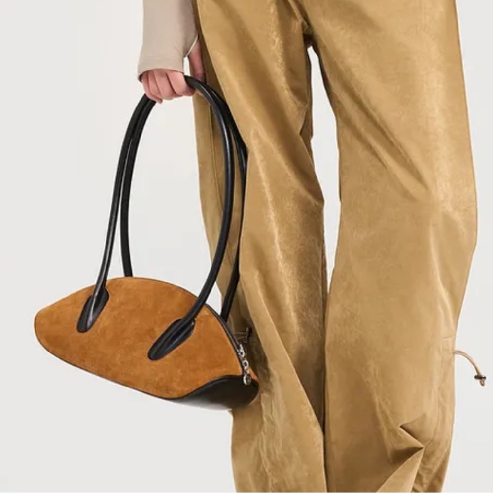 NWT. LOST IN ECHO Leather Suede Shoulder Bag Vintage Style